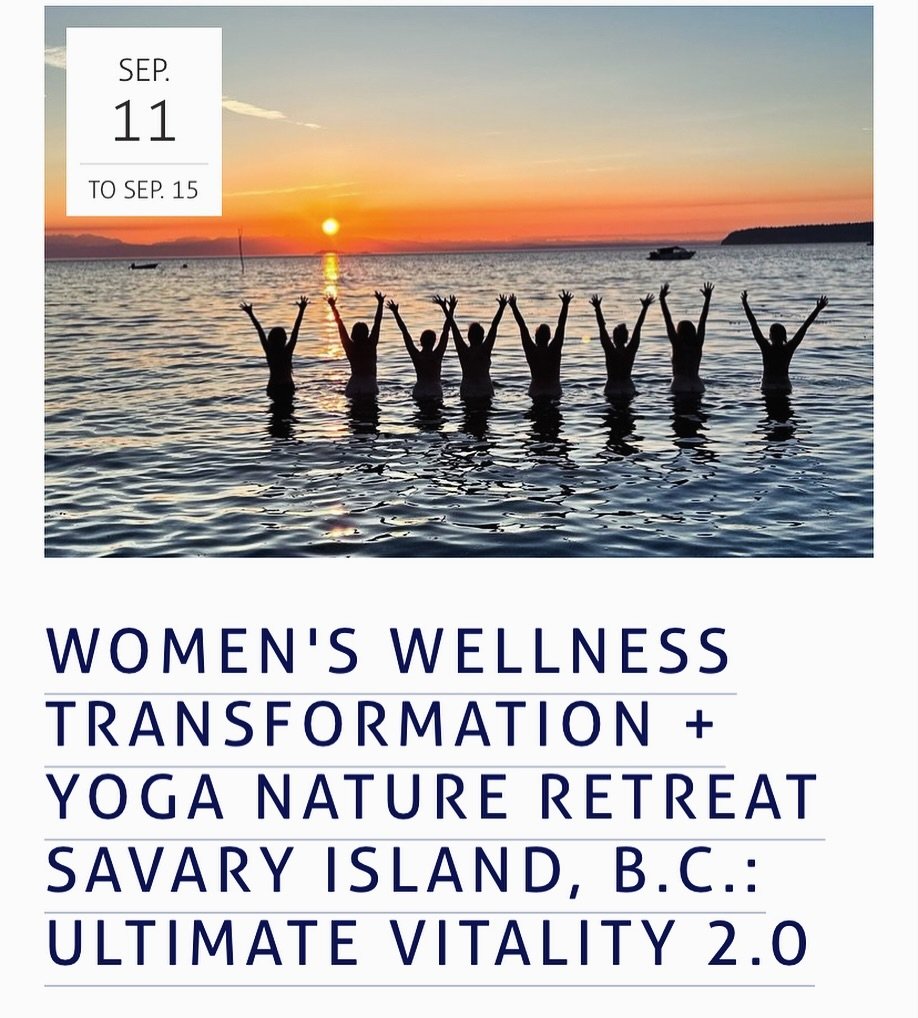 Link in bio 💃😊 we have 9 spots for this Fall Retreat on Savary Island - registration closes in a month so if you are keen and this has been in your bucket list (it&rsquo;s bucket list material!🙌) come be nourished and revitalized in all ways!

xo,