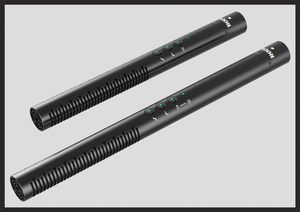 The all new Røde NTG4 and NTG4+ shotgun mics . Both of these improved low self noise mics have built-in rechargeable batteries (via the included Micro USB cable) for up to 150 hours of usage. When you power on the mic, the previous setting will stay the same. Wow!!