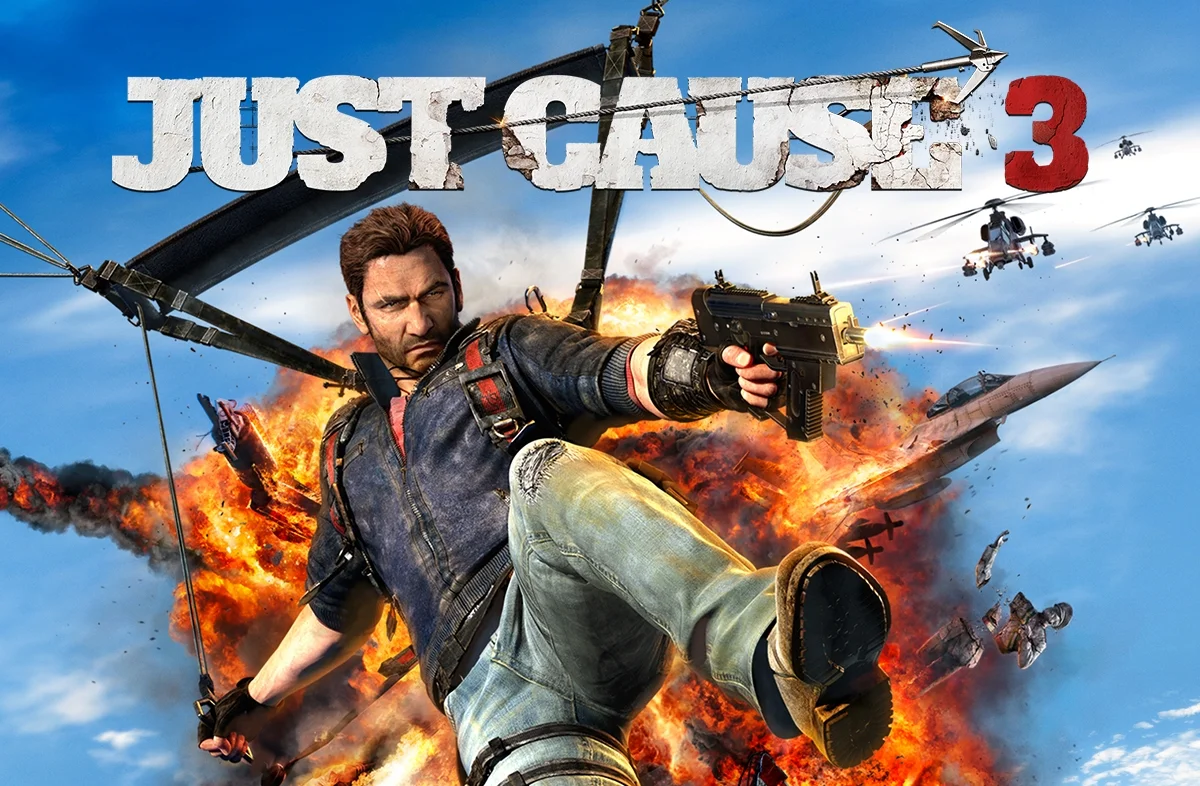 Just Cause 3 video game is available for XBox One, Playstation 4, and PC.