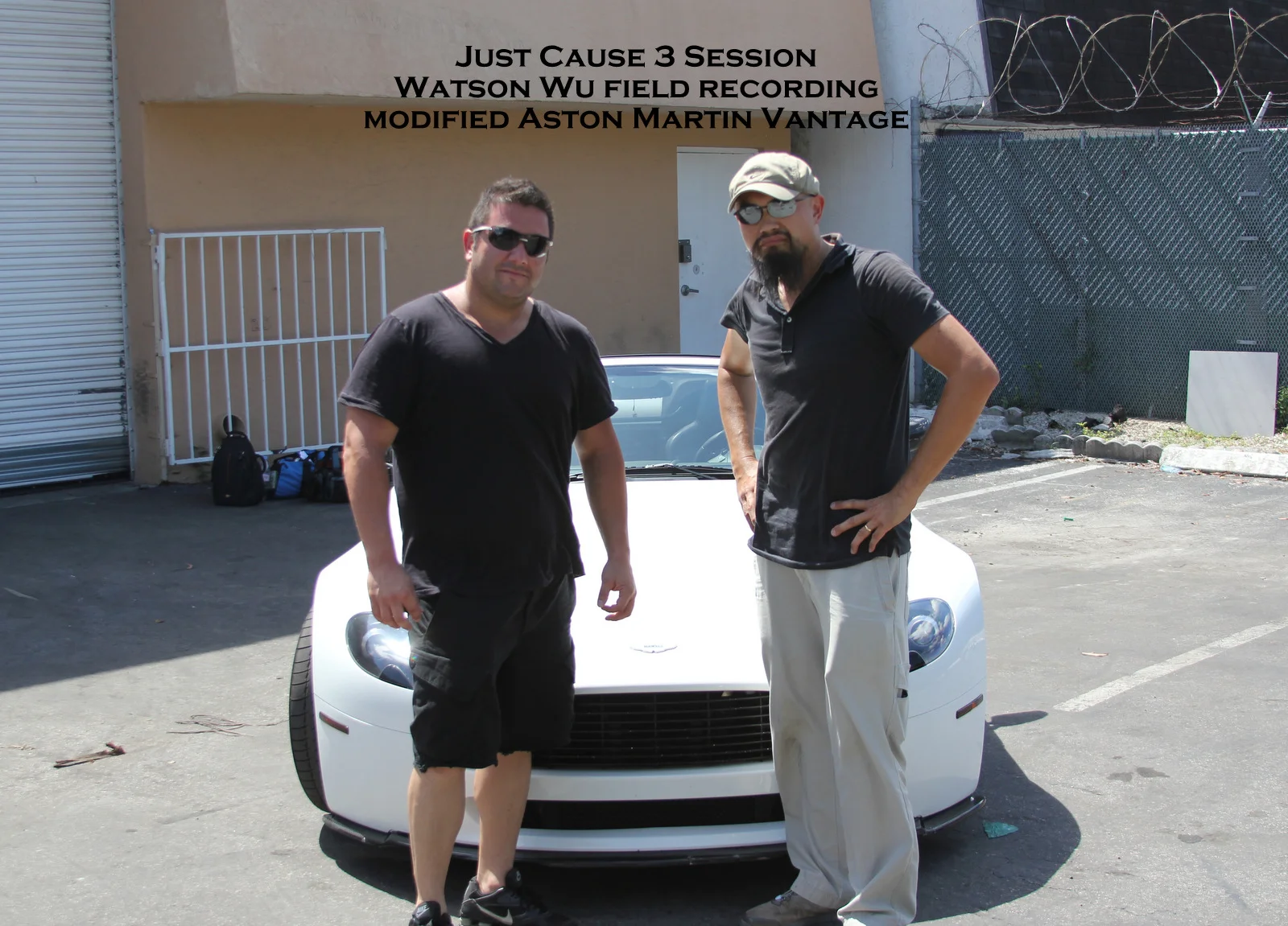 Watson Wu Field Recording a modified Aston Martin Vantage with owner/driver Hershel.