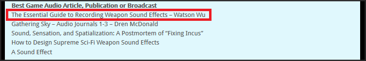 The Essential Guide to Recording Weapon Sound Effects - for Best Game Audio Article, Publication or Broadcast
