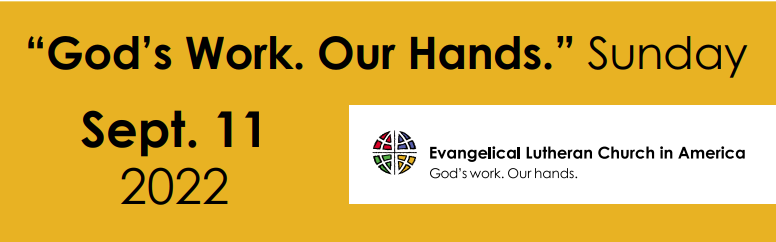 "God's work. Our hands." Sunday