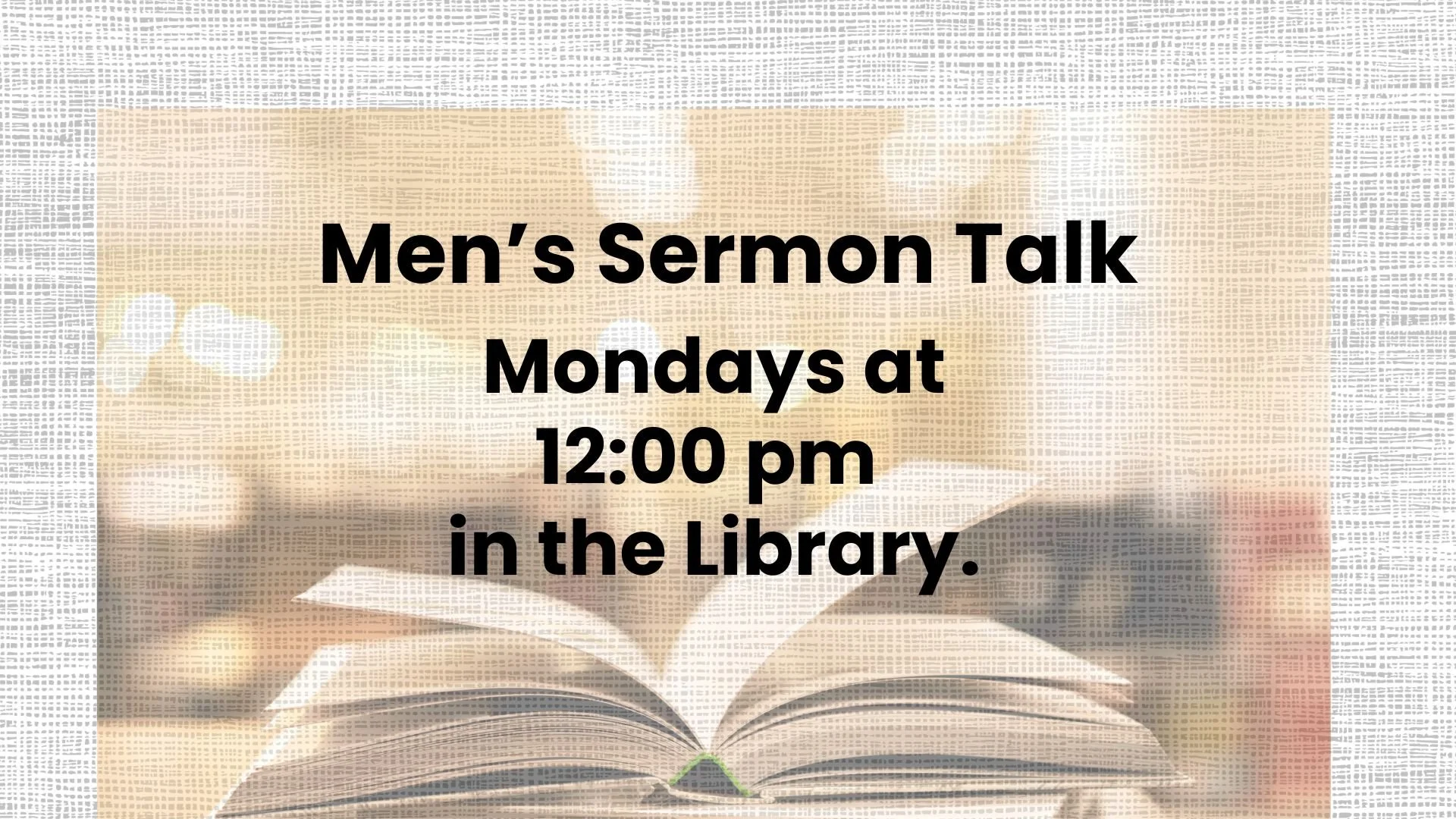 Men's Sermon Talk 