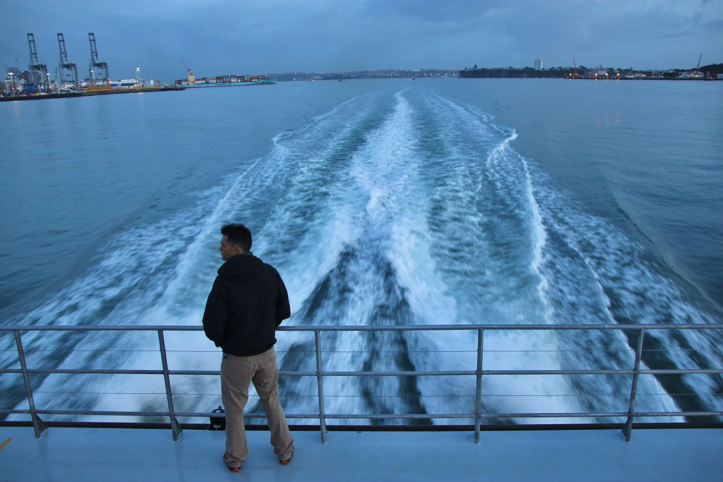 "Restaurant Adventure" pilot with Chef Kiran Jethwa. Waiheke Island ferry from Auckland, New Zealand