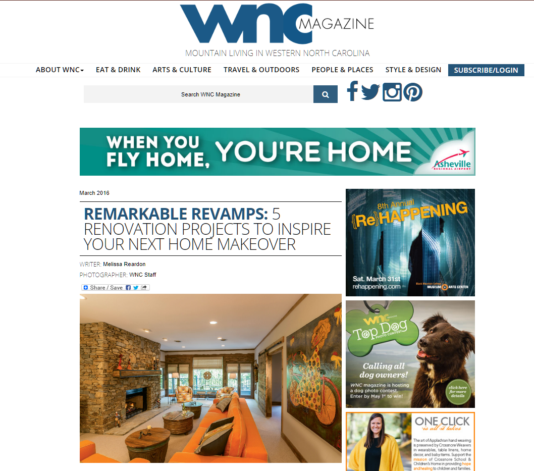 WNC Magazine "Remarkable Revamps"