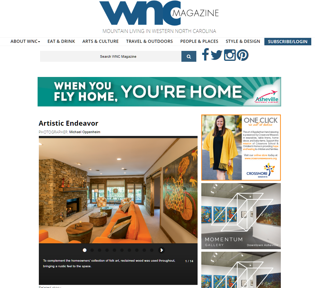 WNC Magazine "Artistic Endeavor" 01