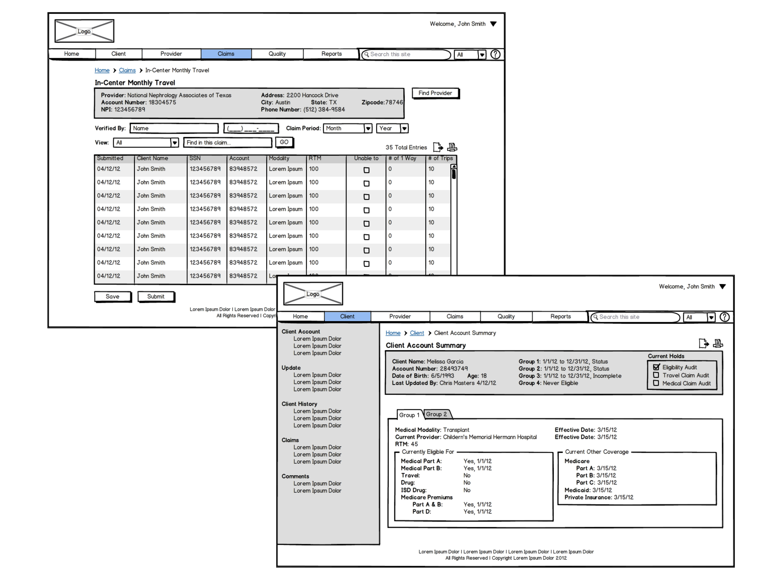 Wireframes