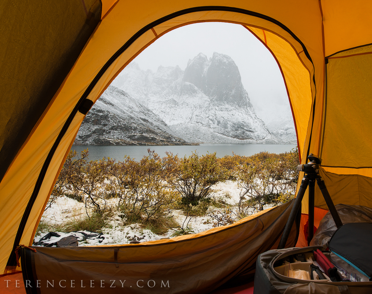 View from our tent after the 24 hours of snow.