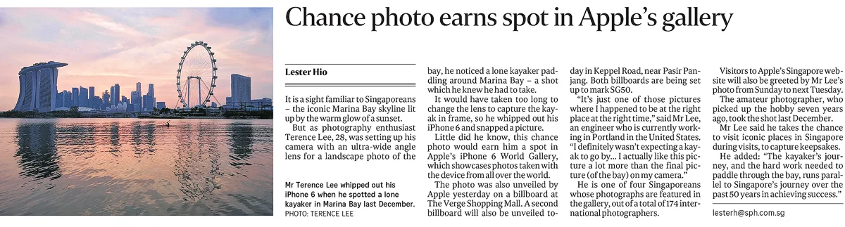 Straits Times Article.