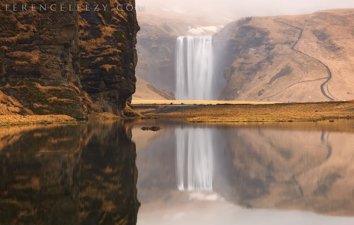 March - Reflections of Skógafoss, Iceland.