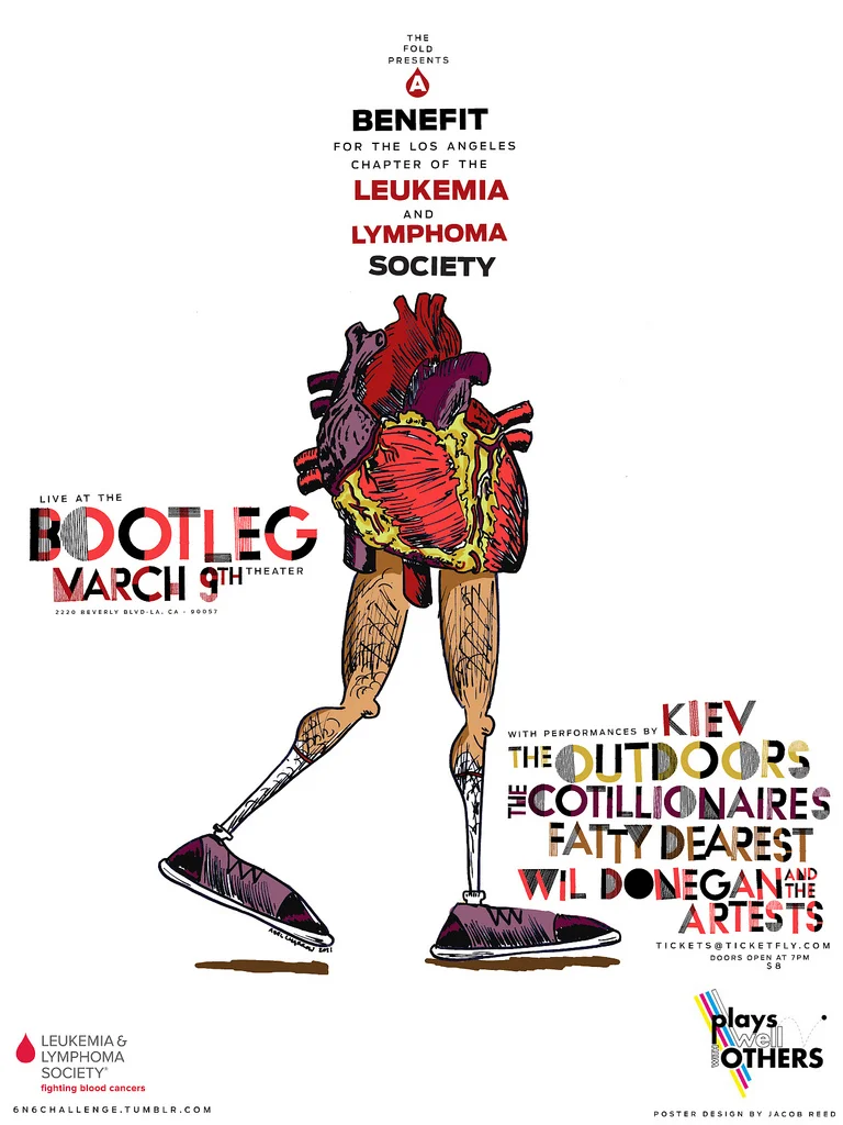 benefit concert poster. layout by Jacob Reed of Ogmog Creative