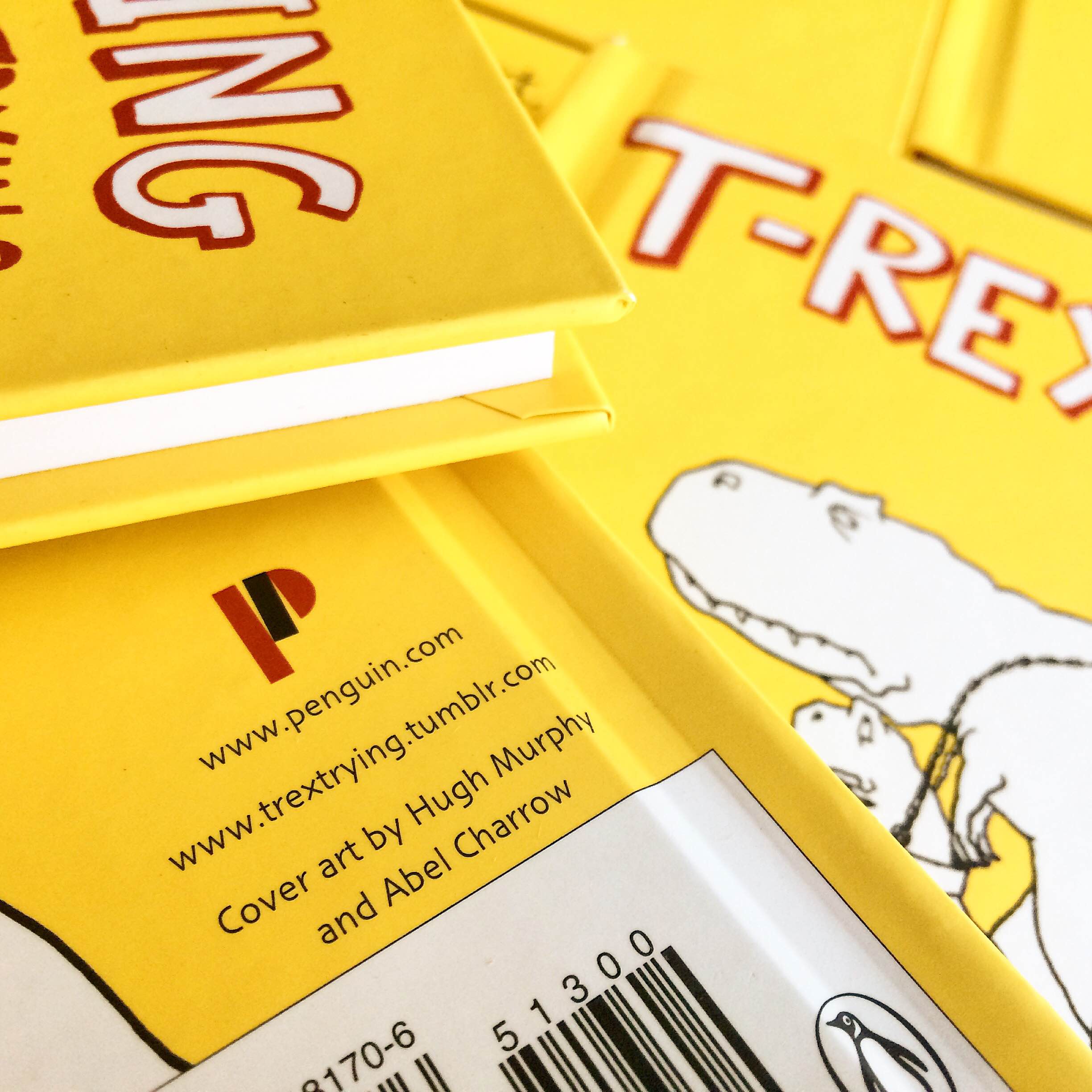 Cover design for Penguin's T-Rex Trying and Trying