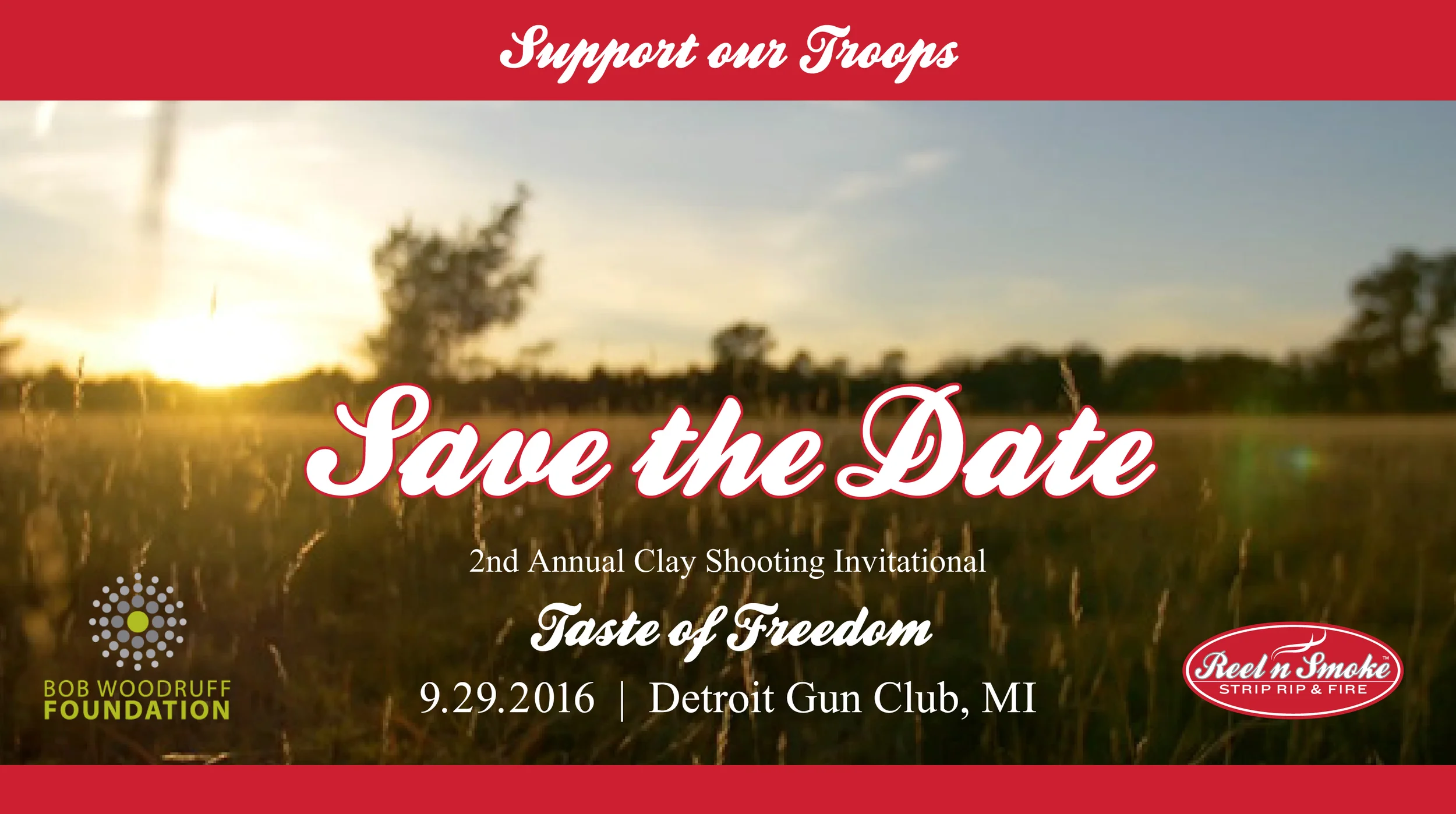 We are proud to announce that the Second Annual Taste of Freedom Clay Shooting Invitational has been scheduled for September 29, 2016 at the Detroit Gun Club. All proceeds for this one day event will again benefit the Bob Woodruff Foundation. The 2015 sold out event grossed more than $15,000 for the foundation and was attended by over 120 participants and 15 business sponsors. About the BWF The Bob Woodruff Foundation is the national nonprofit dedicated to ensuring that post-9/11 injured service members, veterans and their families are thriving long after they return home. A national organization with grassroots reach, we complement the work of the federal government. We have the experience, network and insider knowledge to navigate the maze of more than 46,000 nonprofits providing services to veterans. Our approach is comprehensive, results-focused and efficient. We perform the due diligence and selection, so you don’t have to. We find, fund and shape innovative solutions for the most pressing issues faced by our injured heroes, their families and communities: from rehabilitation and recovery, to education and employment, to quality of life … deploying funds and effecting solutions where help is needed. If you would like more information about the Bob Woodruff Foundation, please visit: http://bobwoodrufffoundation.org/ Contact weekends@reelnsmoke.com for sign-up, or sponsorship opportunities regarding this year's event. Cheers, The Reel 'n Smoke Team