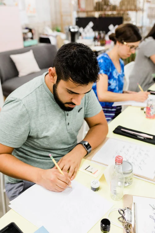 calligraphy and hand lettering workshops