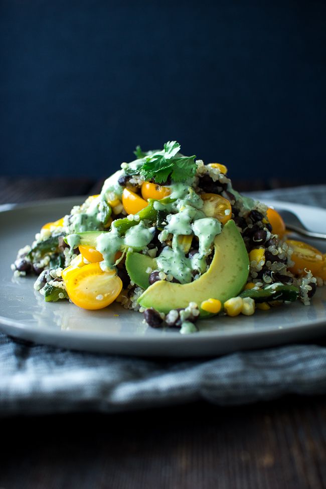 Corn, Avocado, Quinoa Salad