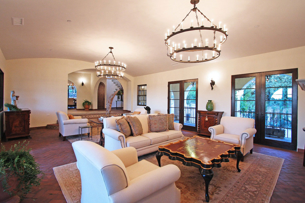 Pacific Palisades Spanish Residence Living Room
