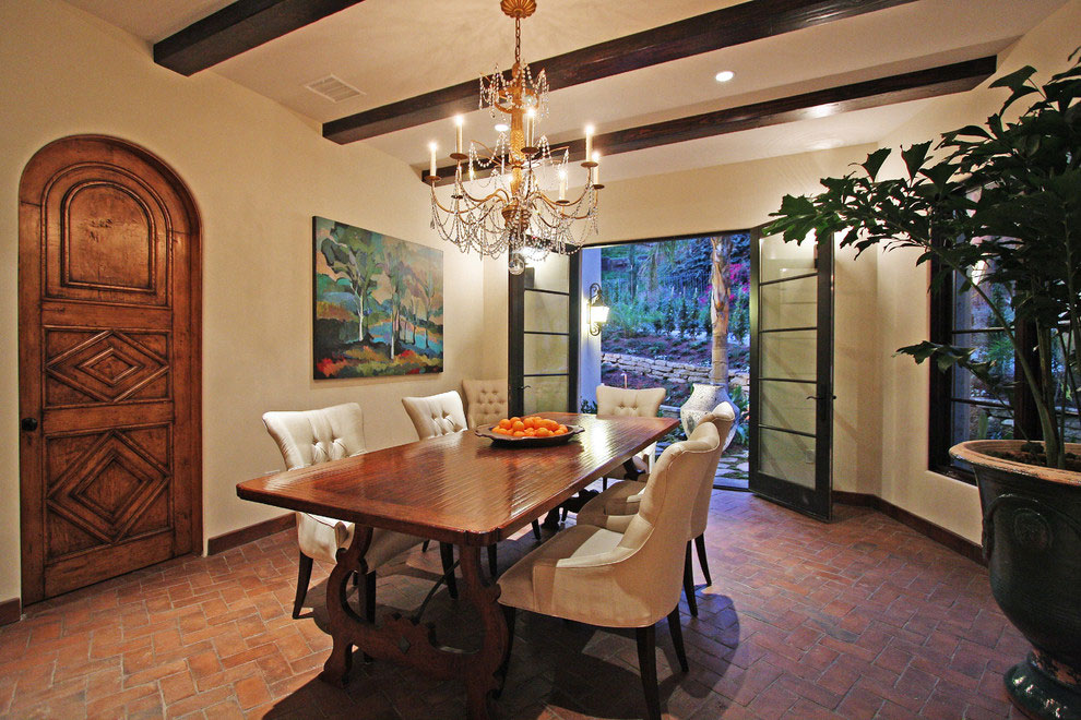 Pacific Palisades Spanish Residence Dining Room