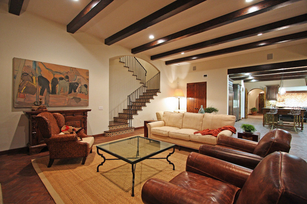 Pacific Palisades Spanish Residence Family Room