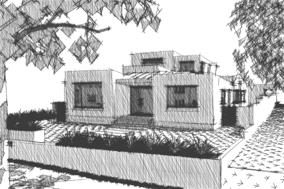  Santa Monica Contemporary Home Remodel-Addition Sketch