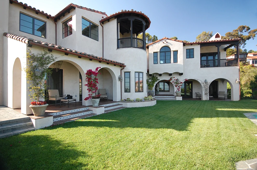 Pacific Palisades Spanish Residence Rear Yard