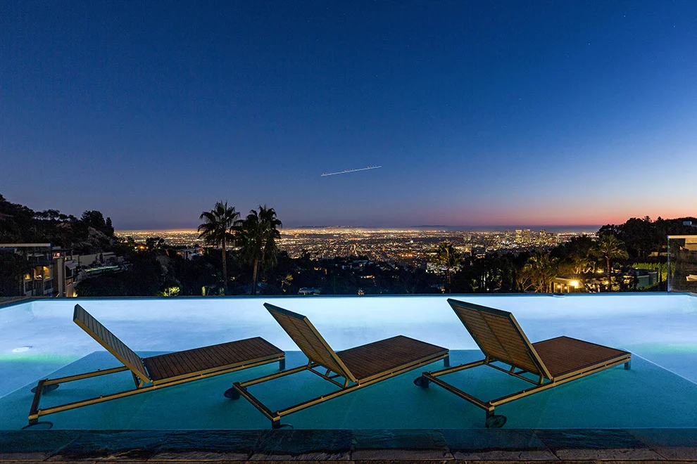 Hollywood Hills Spanish Home Remodel/Addition Infinity Pool