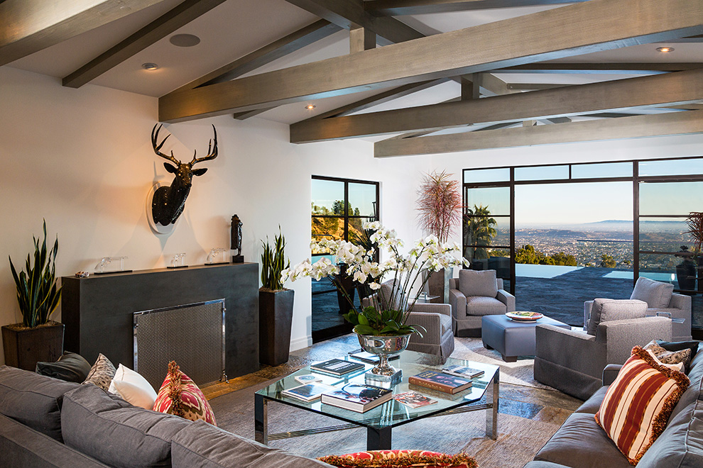 Hollywood Hills Spanish Home Remodel/Addition Living Room