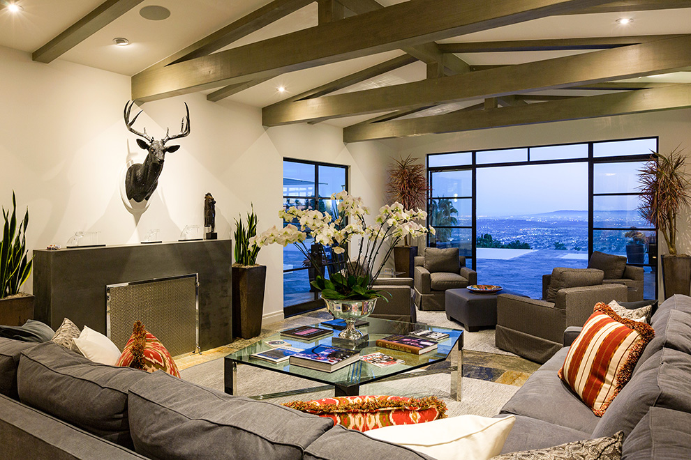 Hollywood Hills Spanish Home Remodel/Addition Living Room