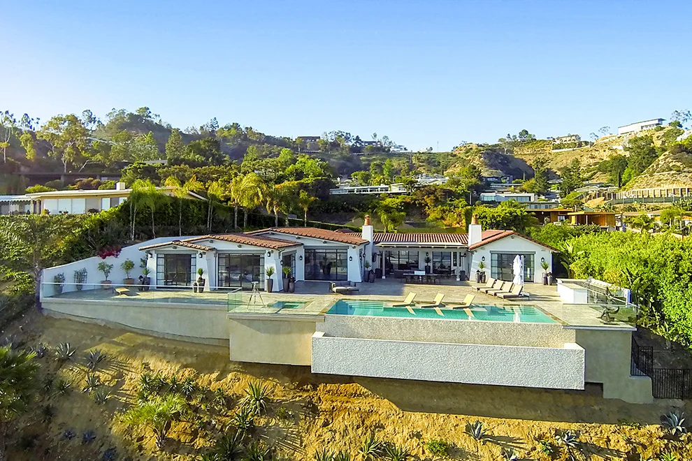 Hollywood Hills Hacienda Home Remodel/Addition Infinity Pool