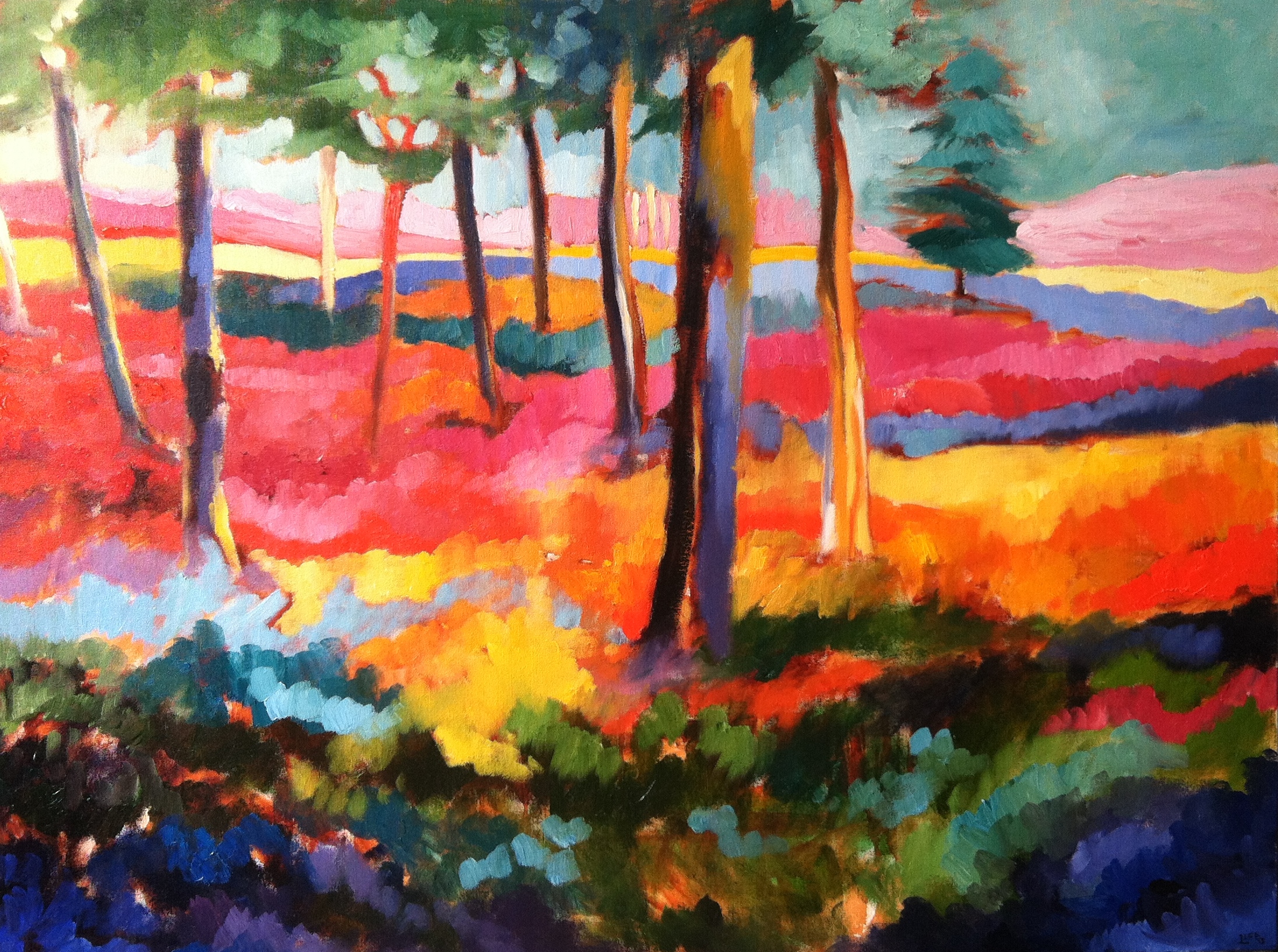 forest 2, oil on canvas, 3' x 4'