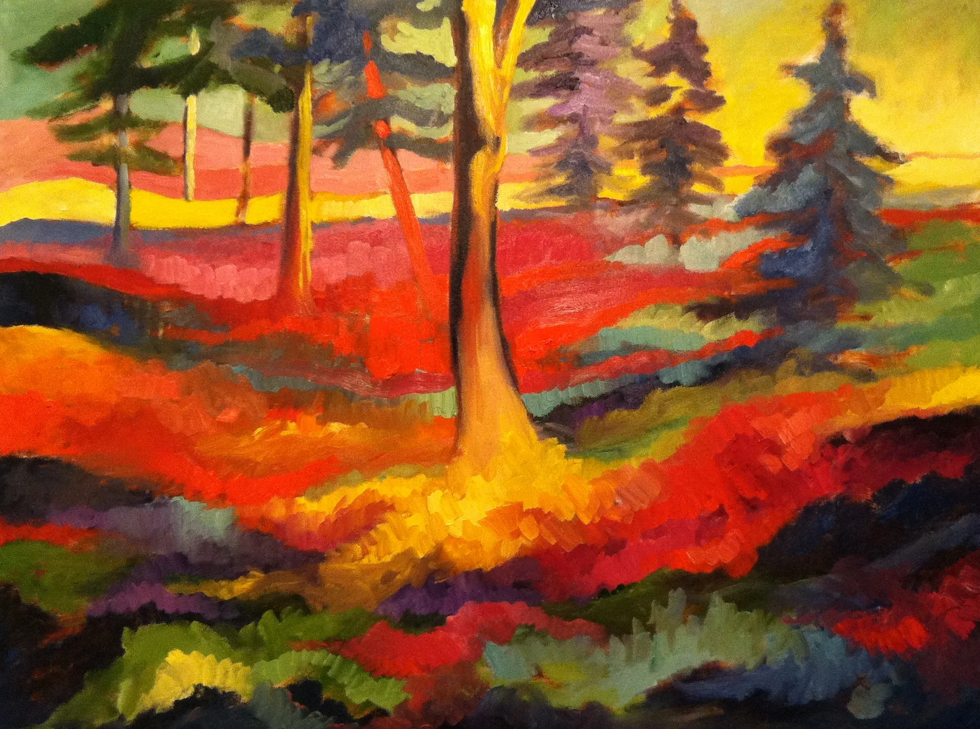forest 3, oil on canvas, 3' x 4'