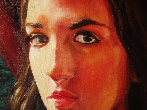 the black crown detail, oil on canvas
