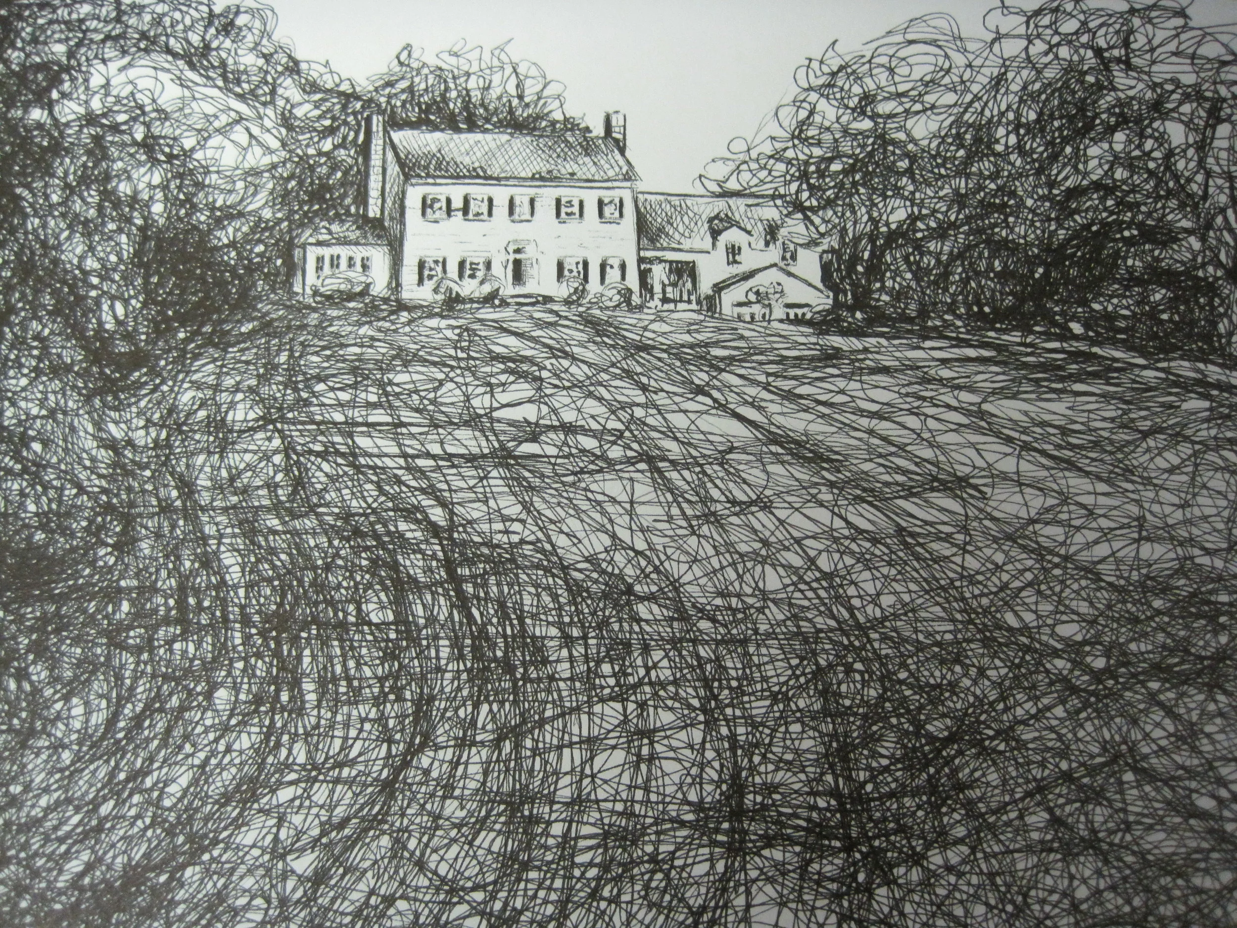 Home, ink on paper, 2001
