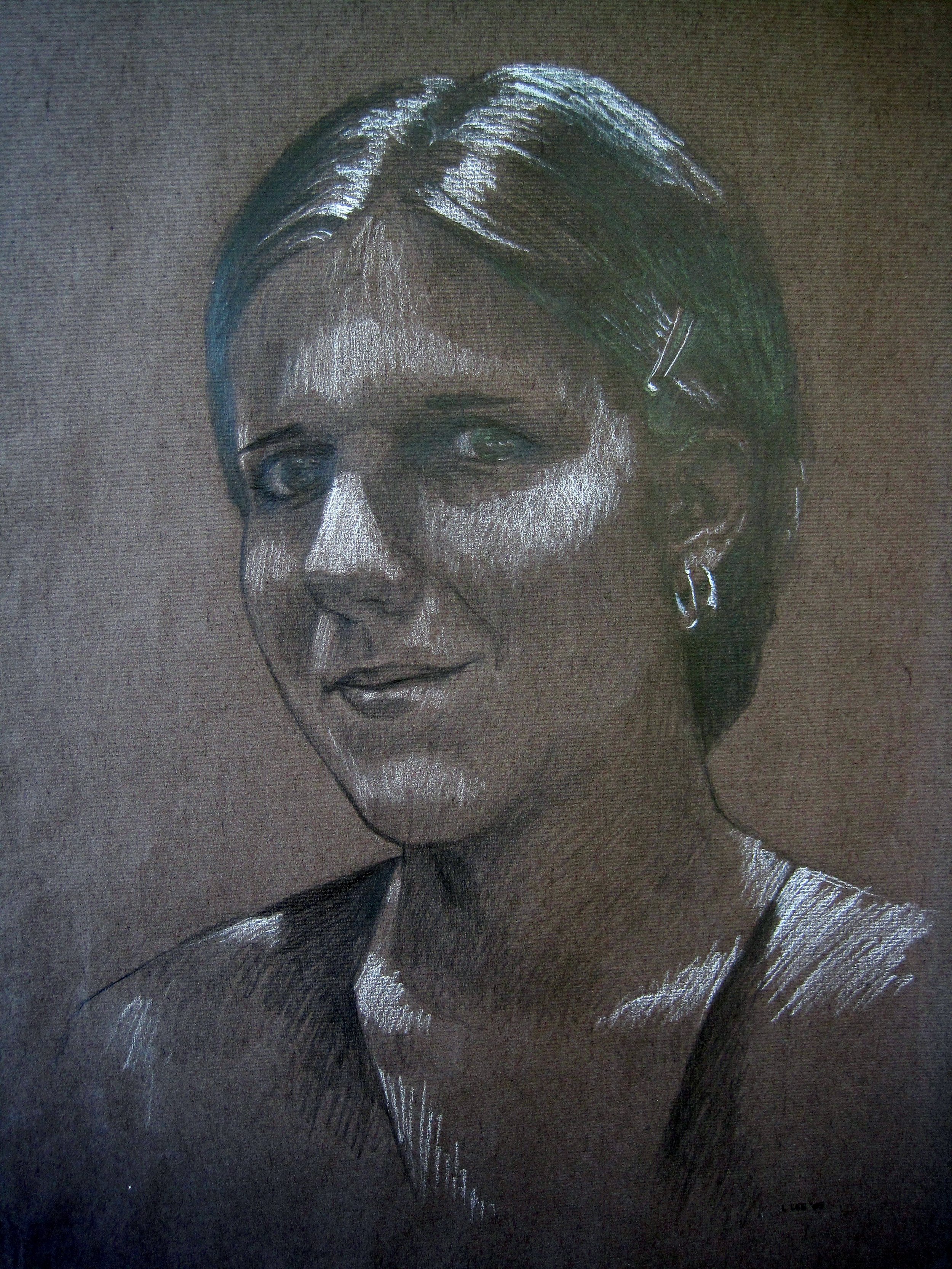 Amanda, mixed media on paper, 2005