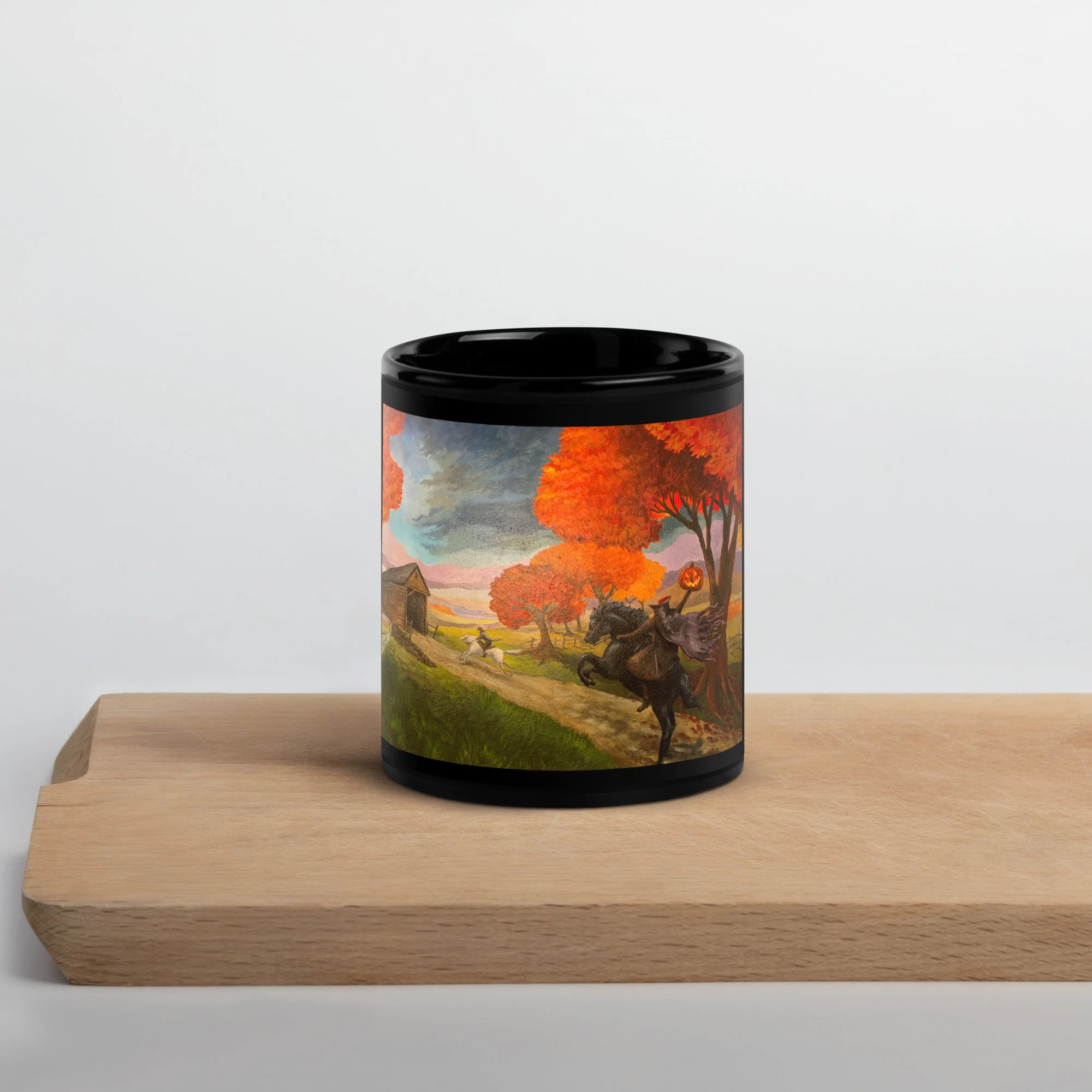 Sleepy Hollow Headless Horseman Black Glossy Mug