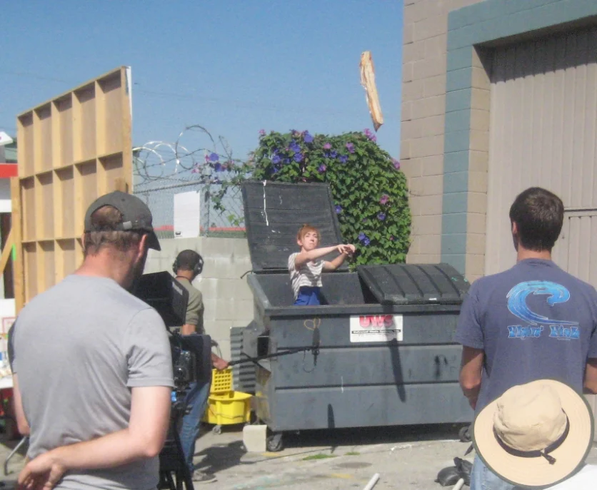 Behind the scenes of Unsustainable - DP Terrance Stewart, Olivia Schlueter-Corey (Piper), and AD Greg Walther 