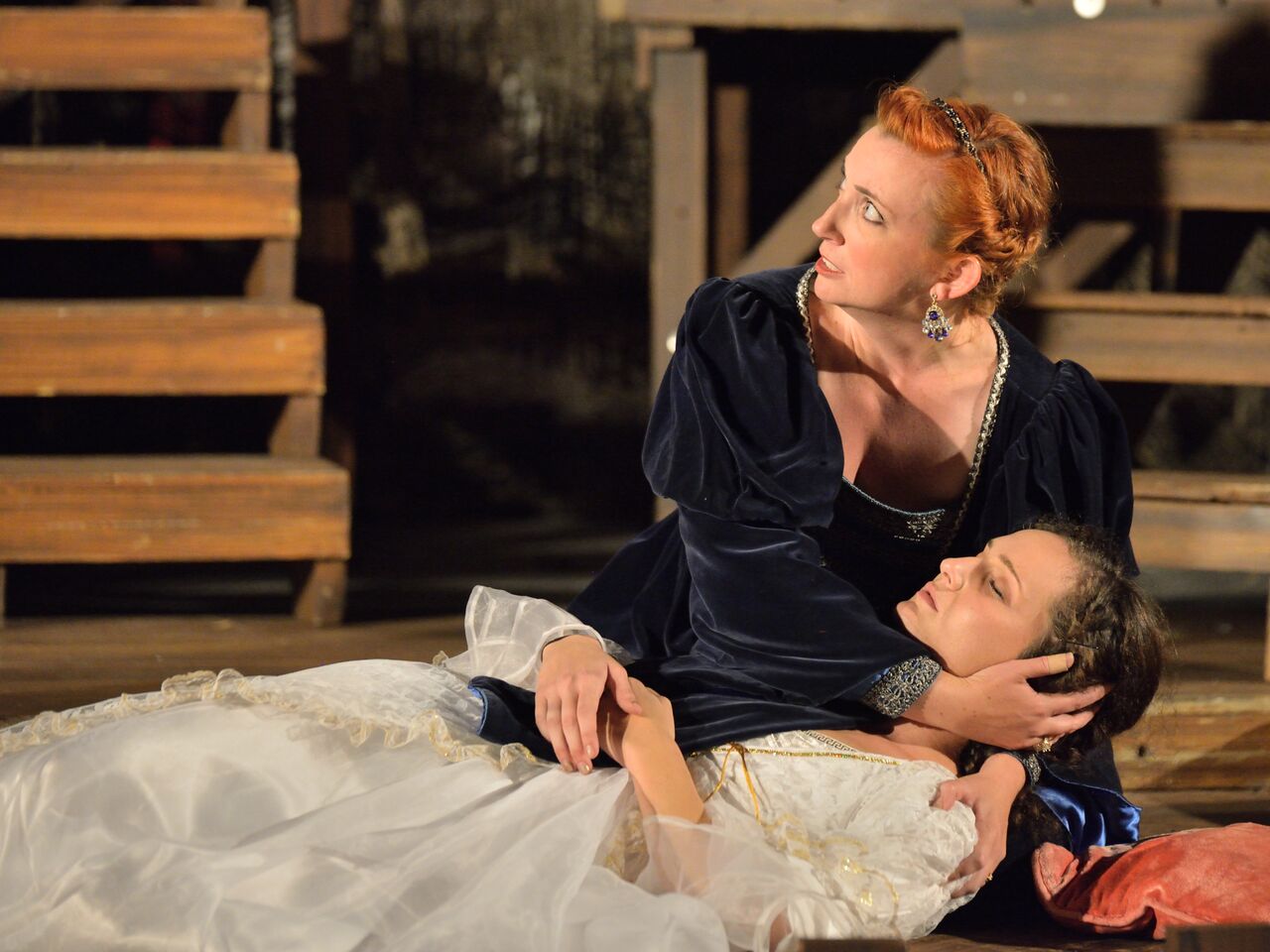 Emilia (Olivia Schlueter-Corey) and Desdemona (Melissa Booey) - Othello