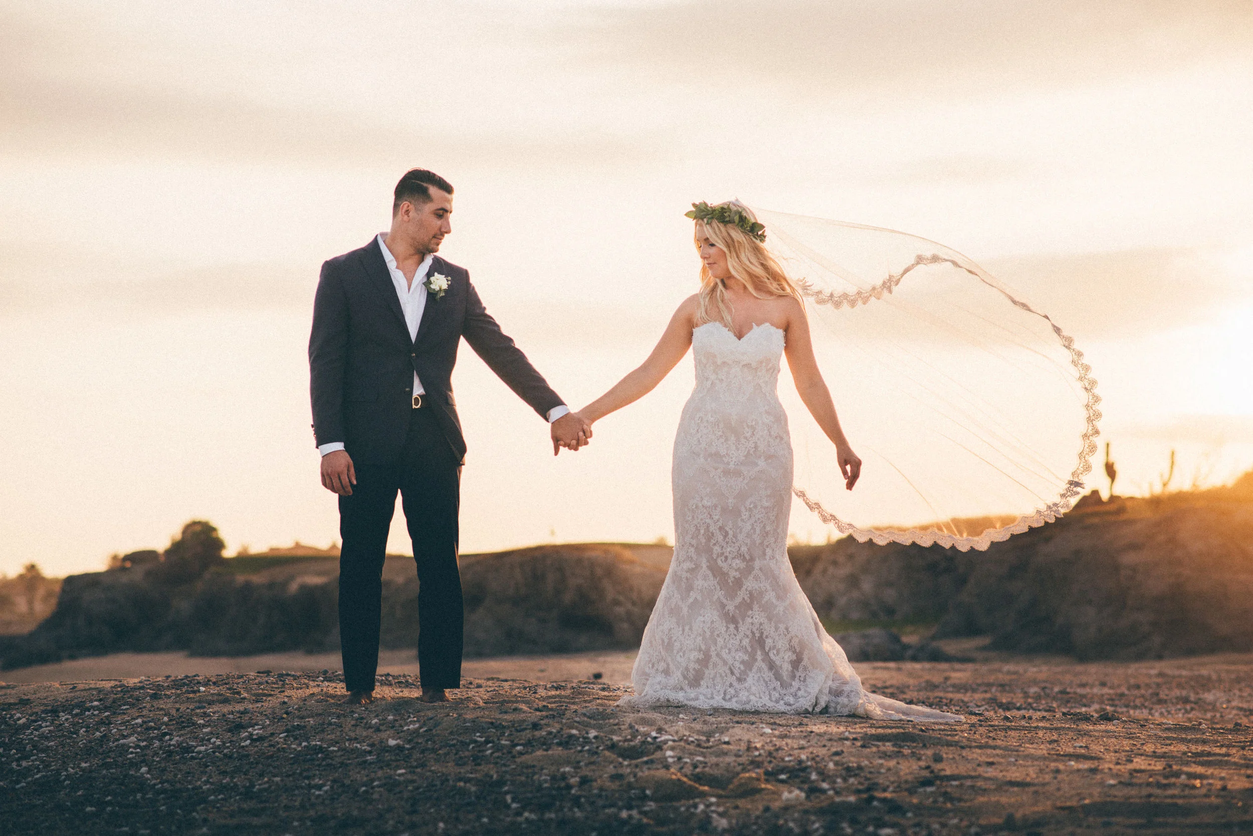Cabo del Sol wedding. Aubrey and Deleir