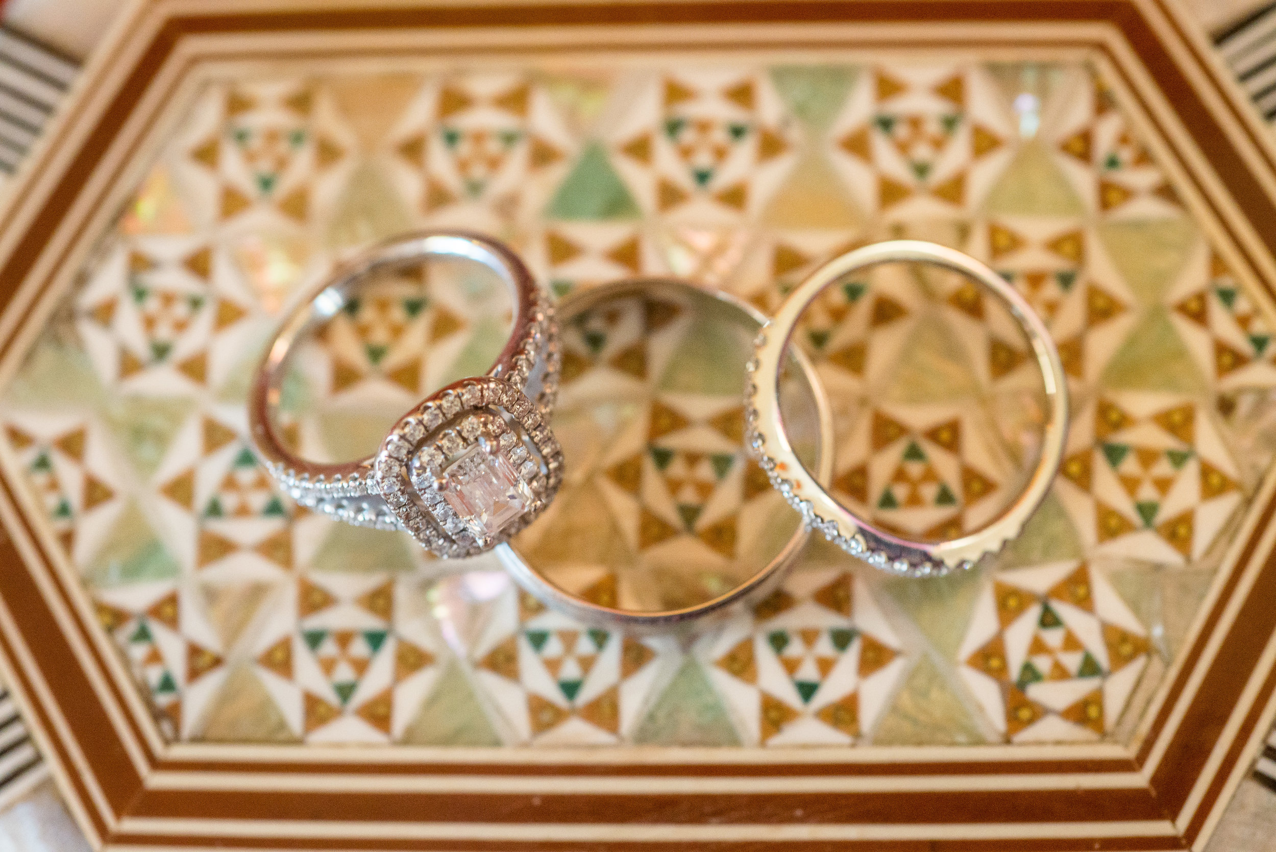 beautiful detail of the wedding rings