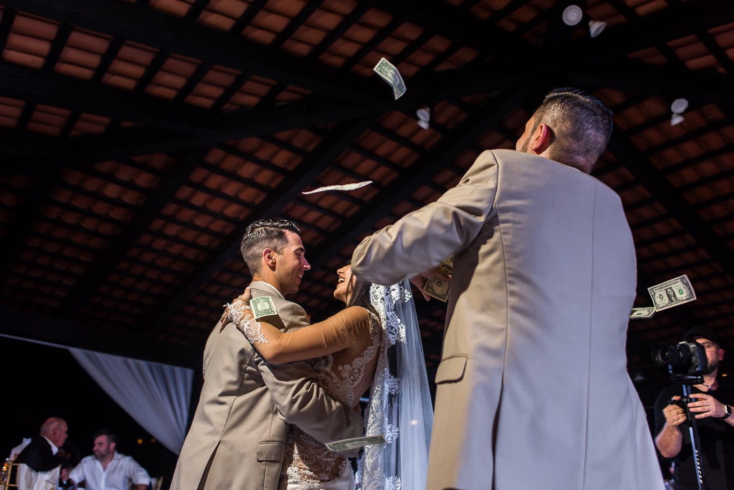 Bride and groom dancing during their Armenian wedding in Cabo San Lucas