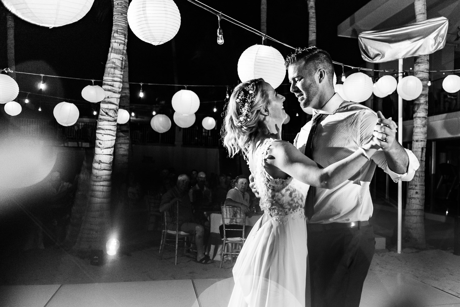 bride and groom first dance at Riu Los Cabos