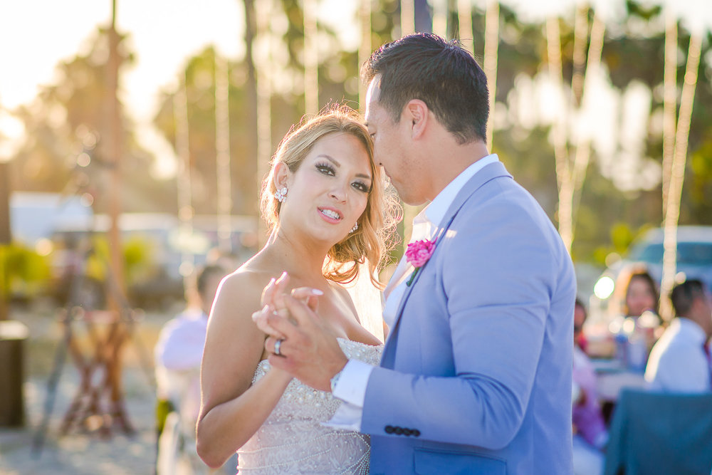 Bride and groom first dance during their Wedding in San Jose del Cabo, Mexico at t