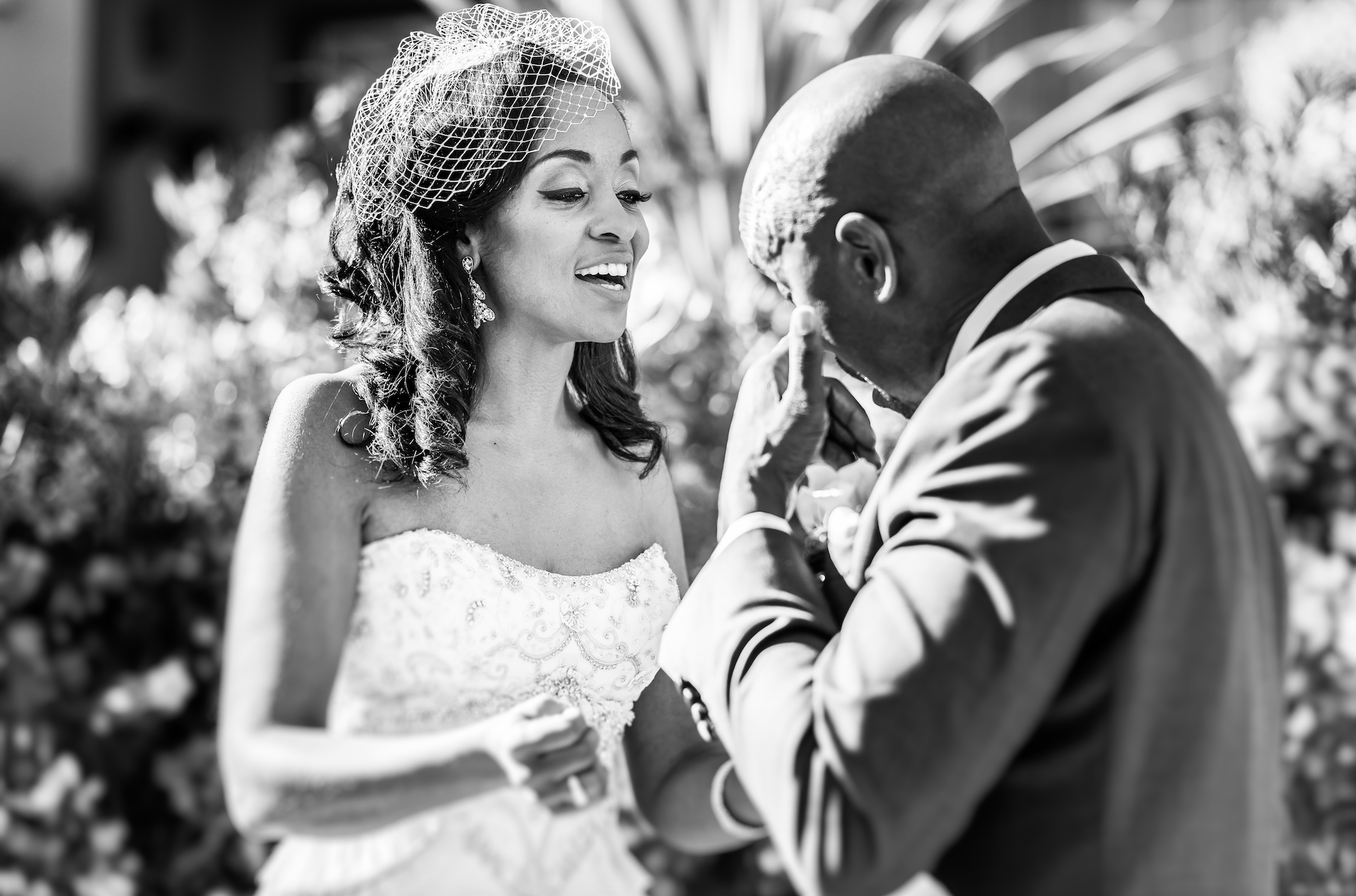 Bride and Groom during their first look session before their wedding ceremony with professional wedding photographer Gvphotographer. Acre wedding Venue. Acre weddings Groom is crying during this emotive moment