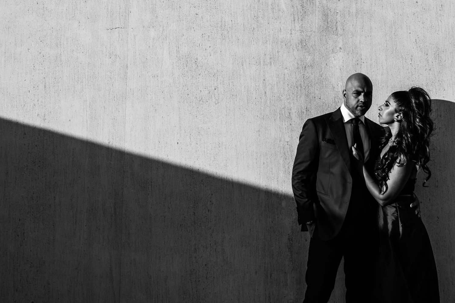 Bride and groom posing during their photoshoot with talented GVphotographer on their destination wedding at the Nobu Hotel Los Cabos