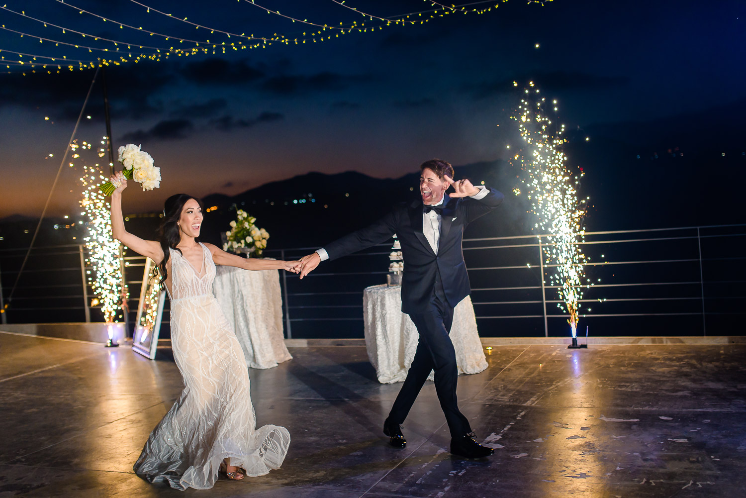 Bride and groom grand entry at their destination wedding at The Cape (Copy)