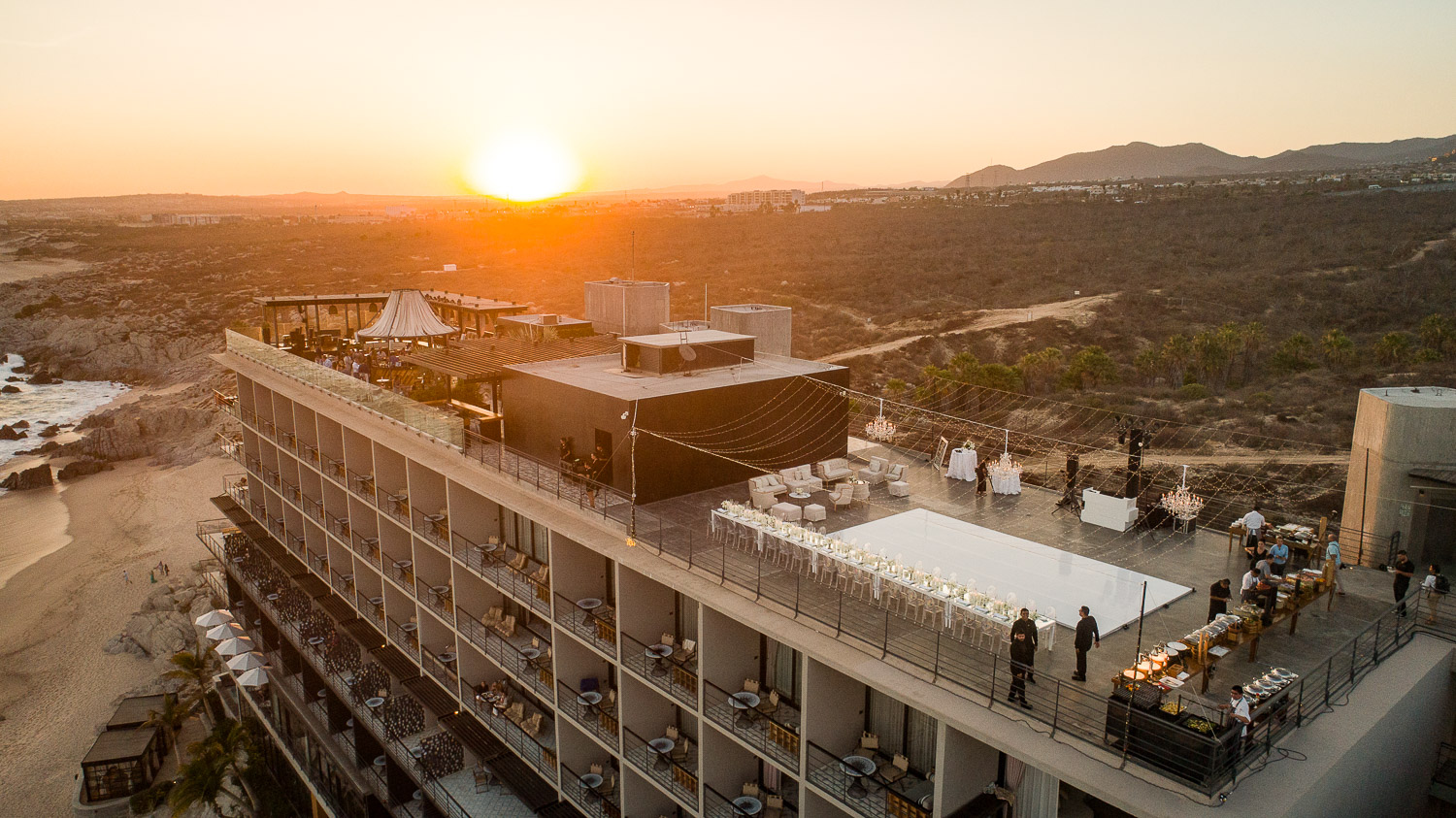 Sunset aerial shoot at The Cape