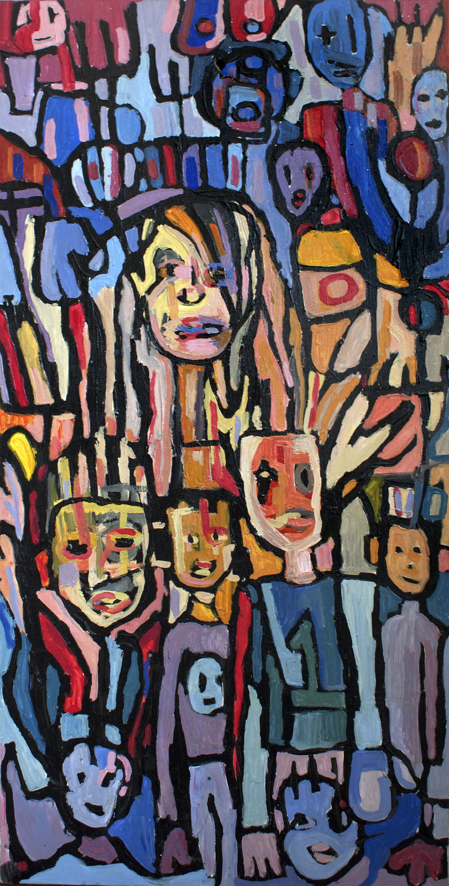 2001/Monkeyboy, acrylic on canvas, 4x2ft, 2001