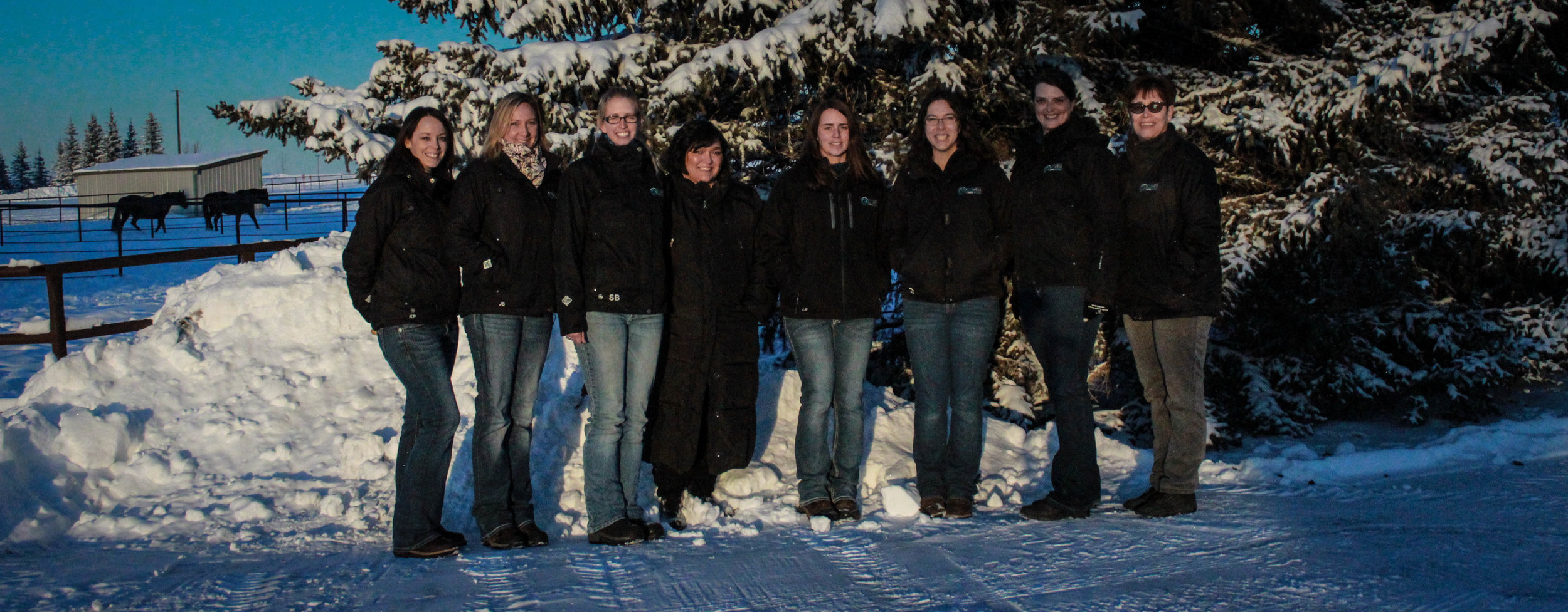 Dr. Kirby Penttila, Jaclyn Peters, Shelby Bennett, Bryanne Doyle, Dr. Lindsay Rogers, Dr. Crystal Lee, Dr. Alyssa Butters, and Marj McMichael