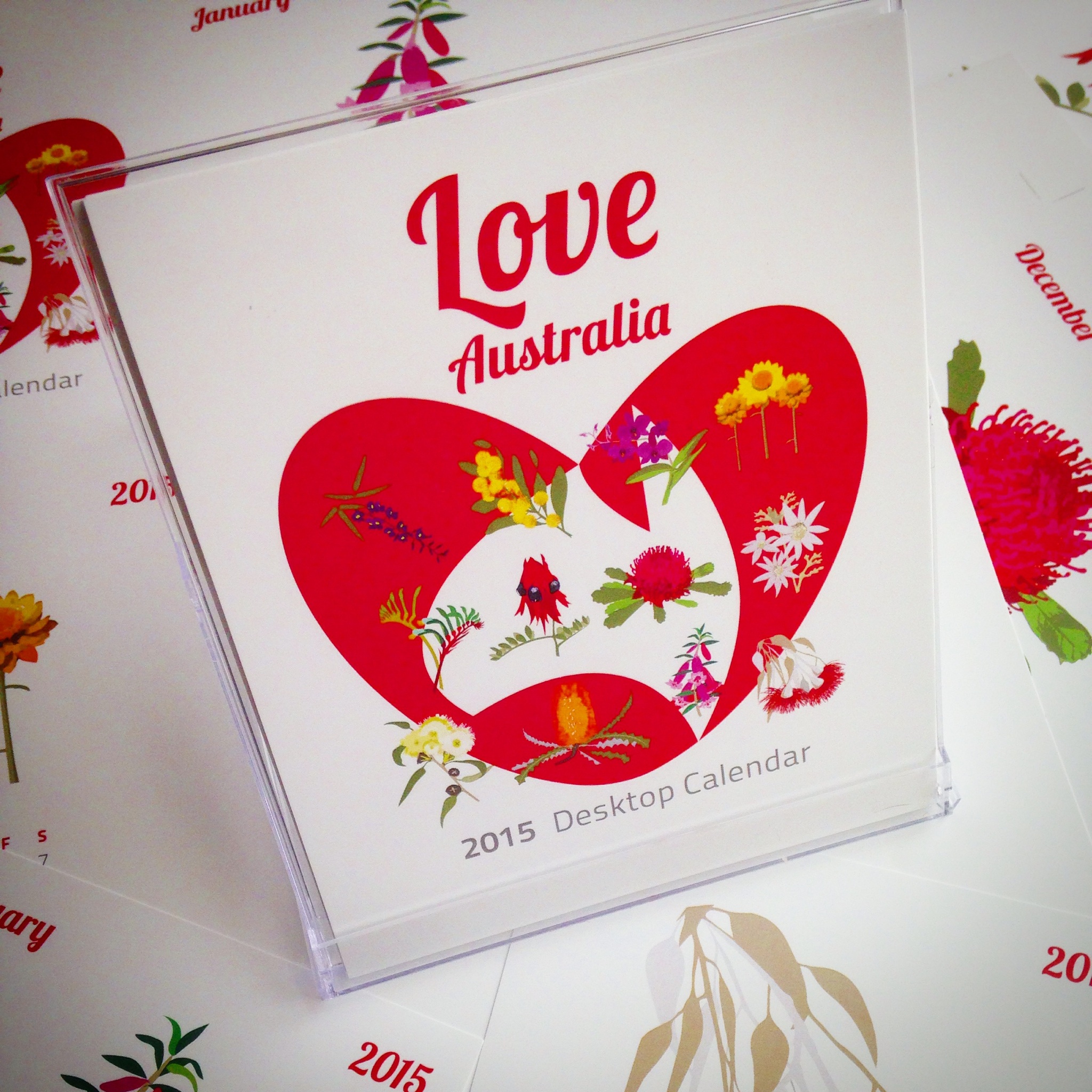 2015 Love Australia desktop calendar