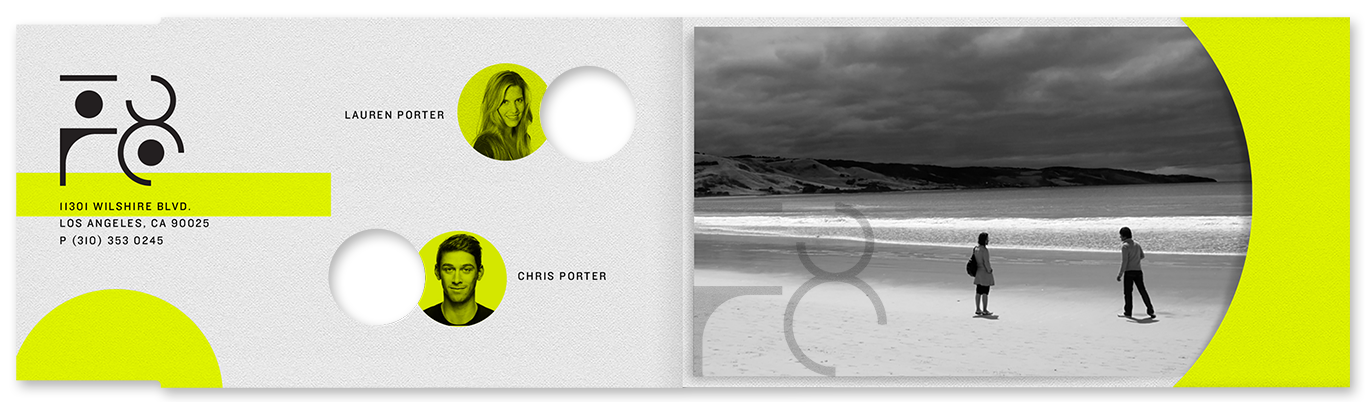 Interior of promotional piece