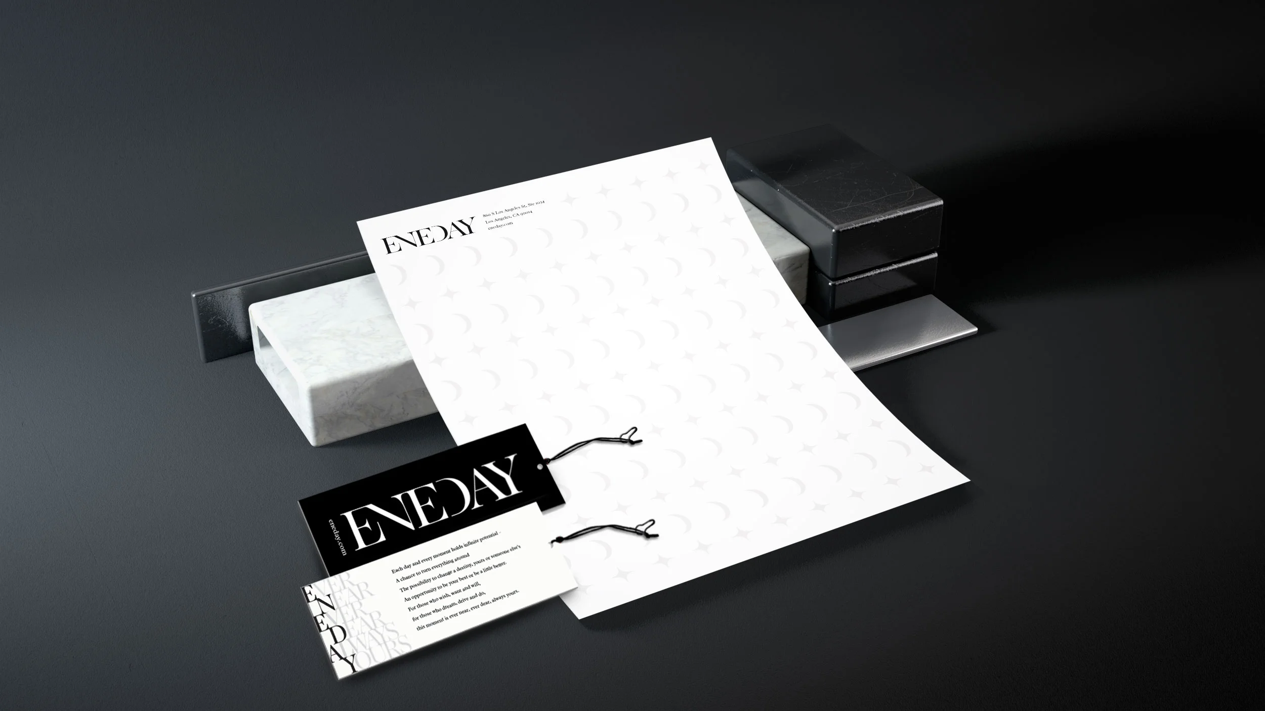 Letterhead, stationary, and hangtags
